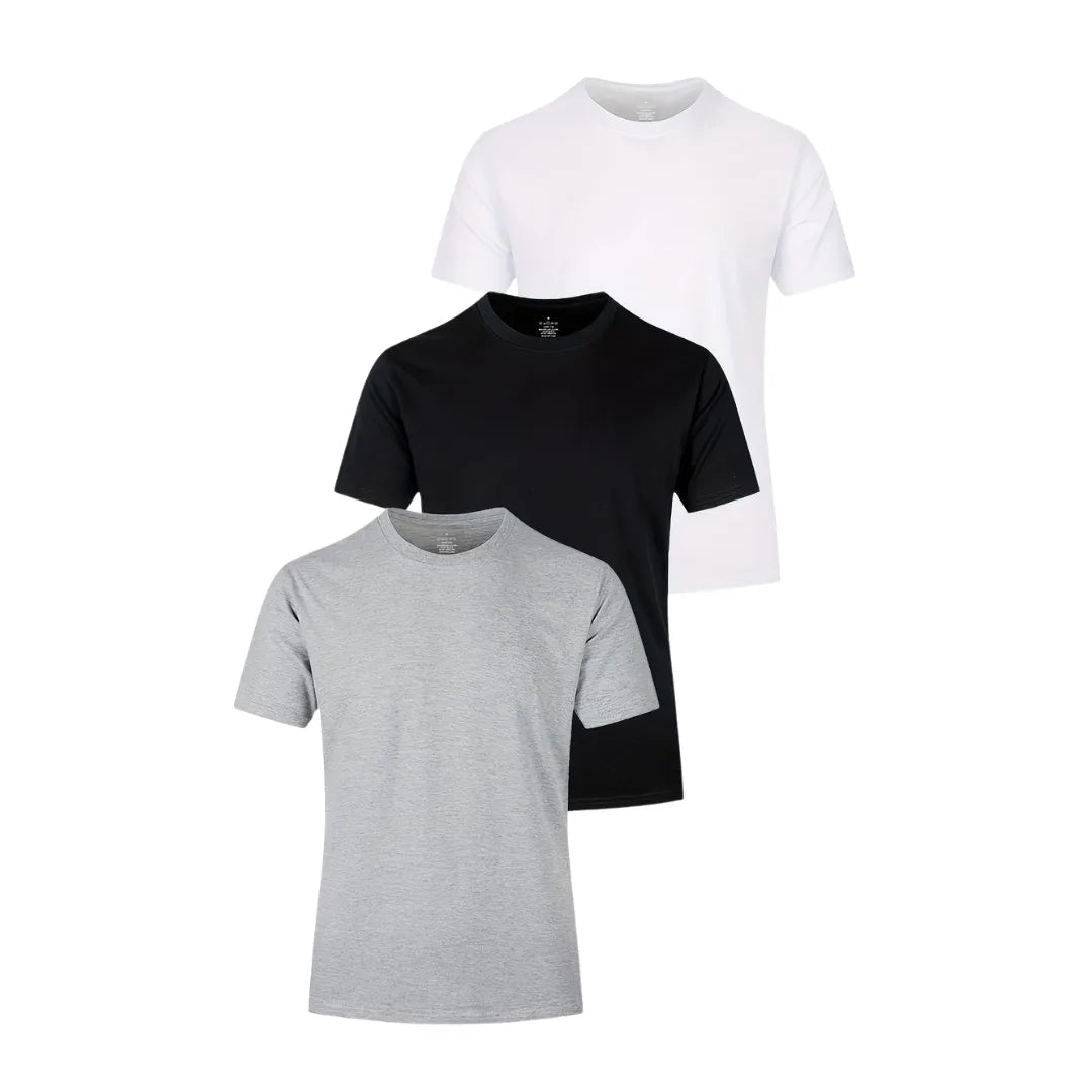 Herren Basic-T-Shirts im 3er-Pack mit Rundhalsausschnitt