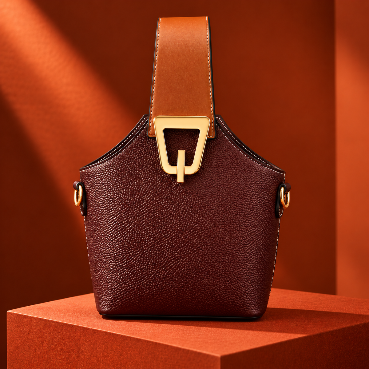 Rhonda Leather Bucket Bag