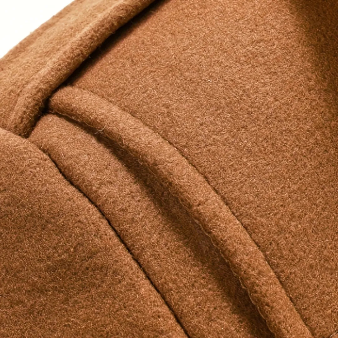 Tweed-Wintermantel für Herren mit doppeltem Kragen