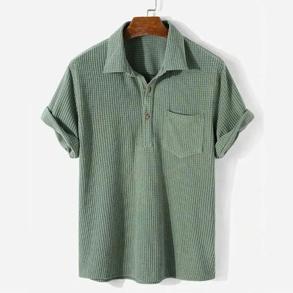 Heren Relaxed Poloshirt met Structuur