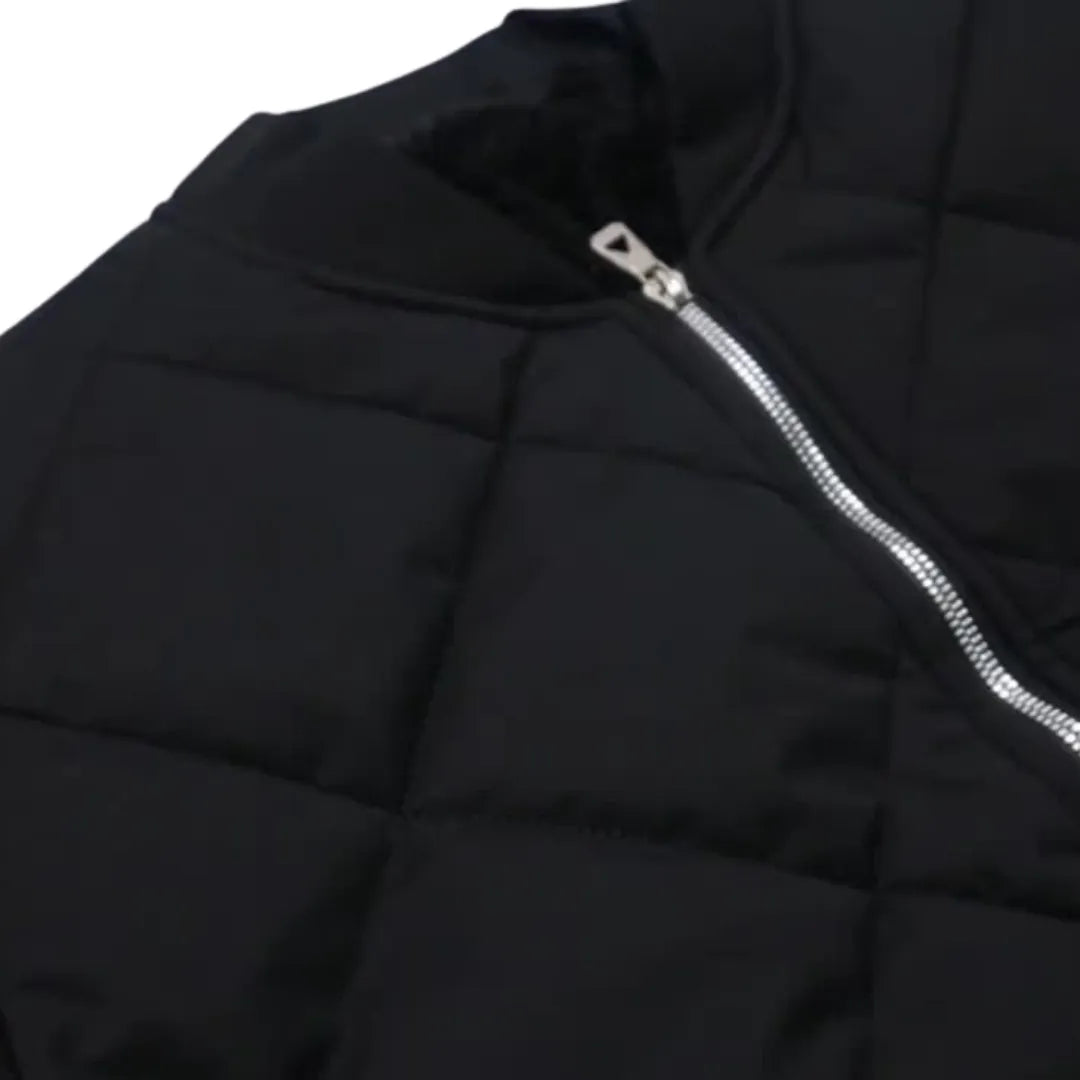 Gefütterte Winterjacke für Herren mit weichem Innenfutter und Reißverschluss