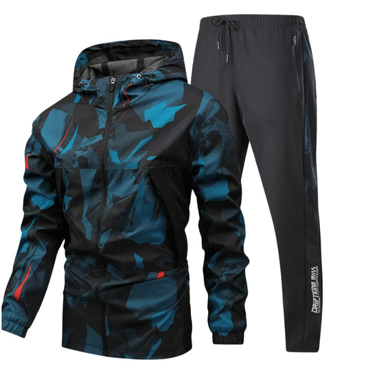 Sportliches Set für Herren mit Langarm-Oberteil und langer Hose