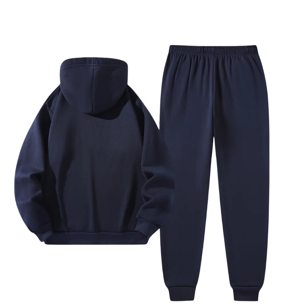 Trainingsanzug für Herren mit Kapuzenpullover und Jogginghose mit Paris-Print