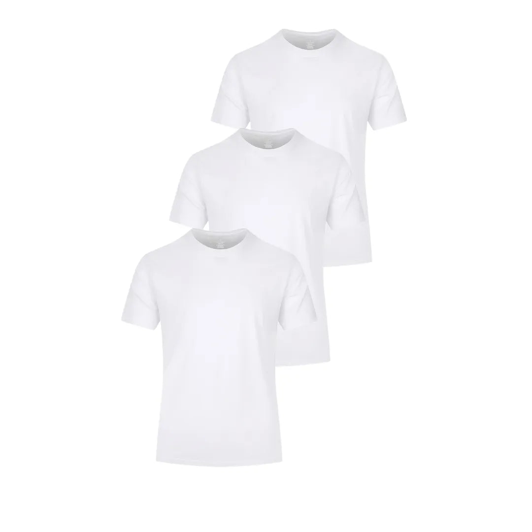 Heren Basic T-Shirts in 3-Pack met Ronde Hals