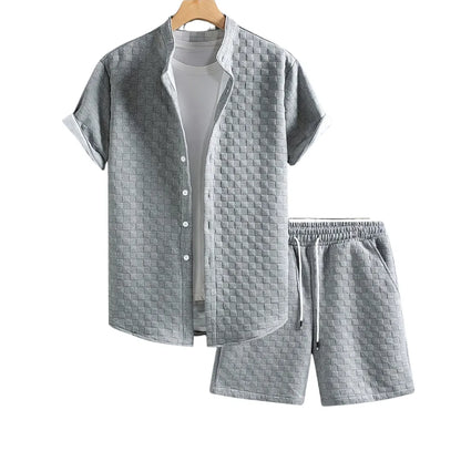 Heren Zomerset met Overhemd en Shorts – Tweedelige Vrijetijdsoutfit