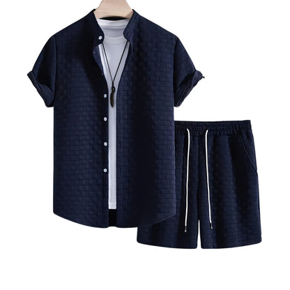 Heren Zomerset met Overhemd en Shorts – Tweedelige Vrijetijdsoutfit