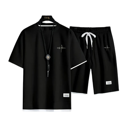 Heren Zomerset met Print en T-Shirt & Shorts