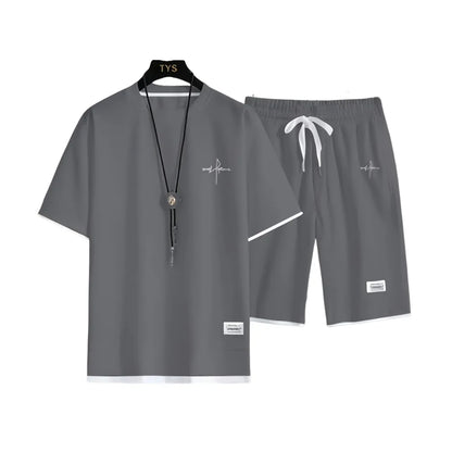 Heren Zomerset met Print en T-Shirt & Shorts