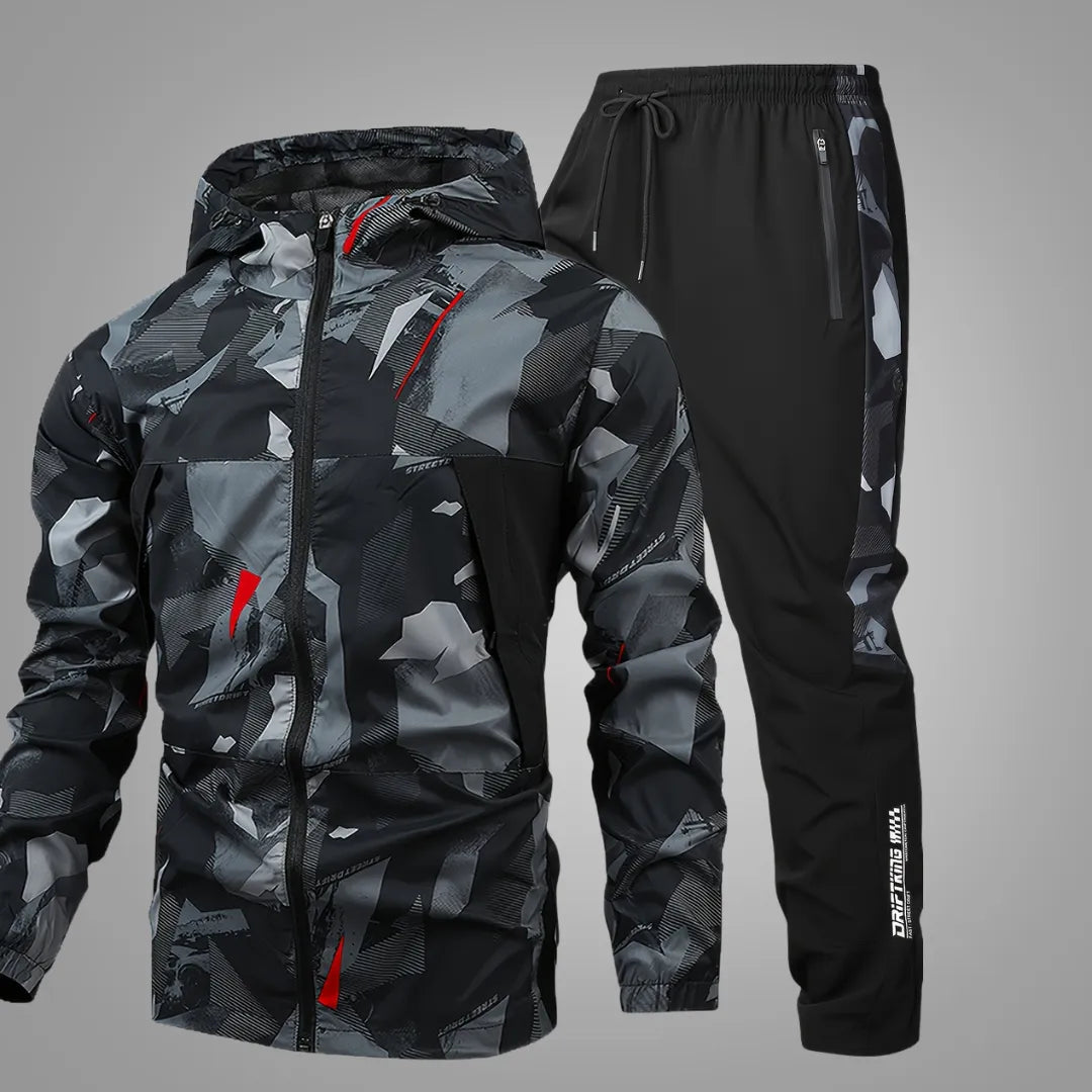 Heren Sportoutfit met Lange Mouwen en Casual Broek