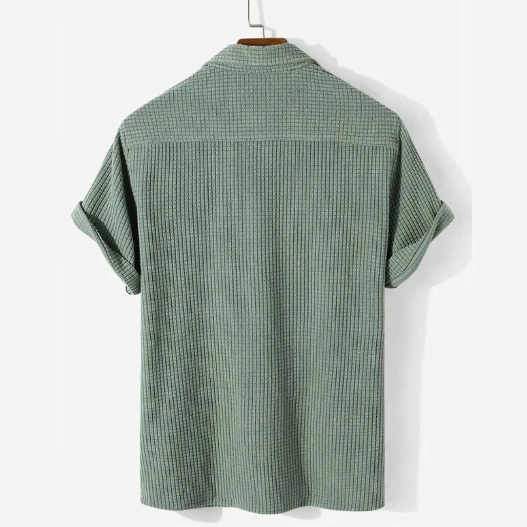 Heren Relaxed Poloshirt met Structuur