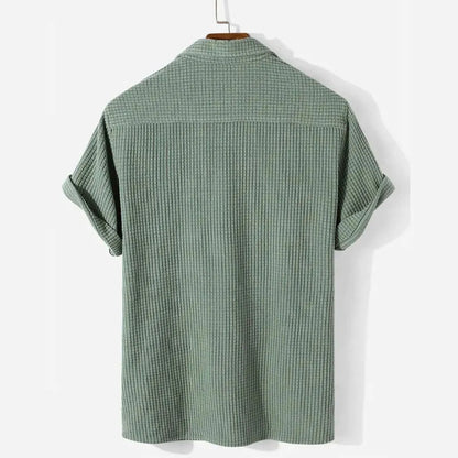 Heren Relaxed Poloshirt met Structuur