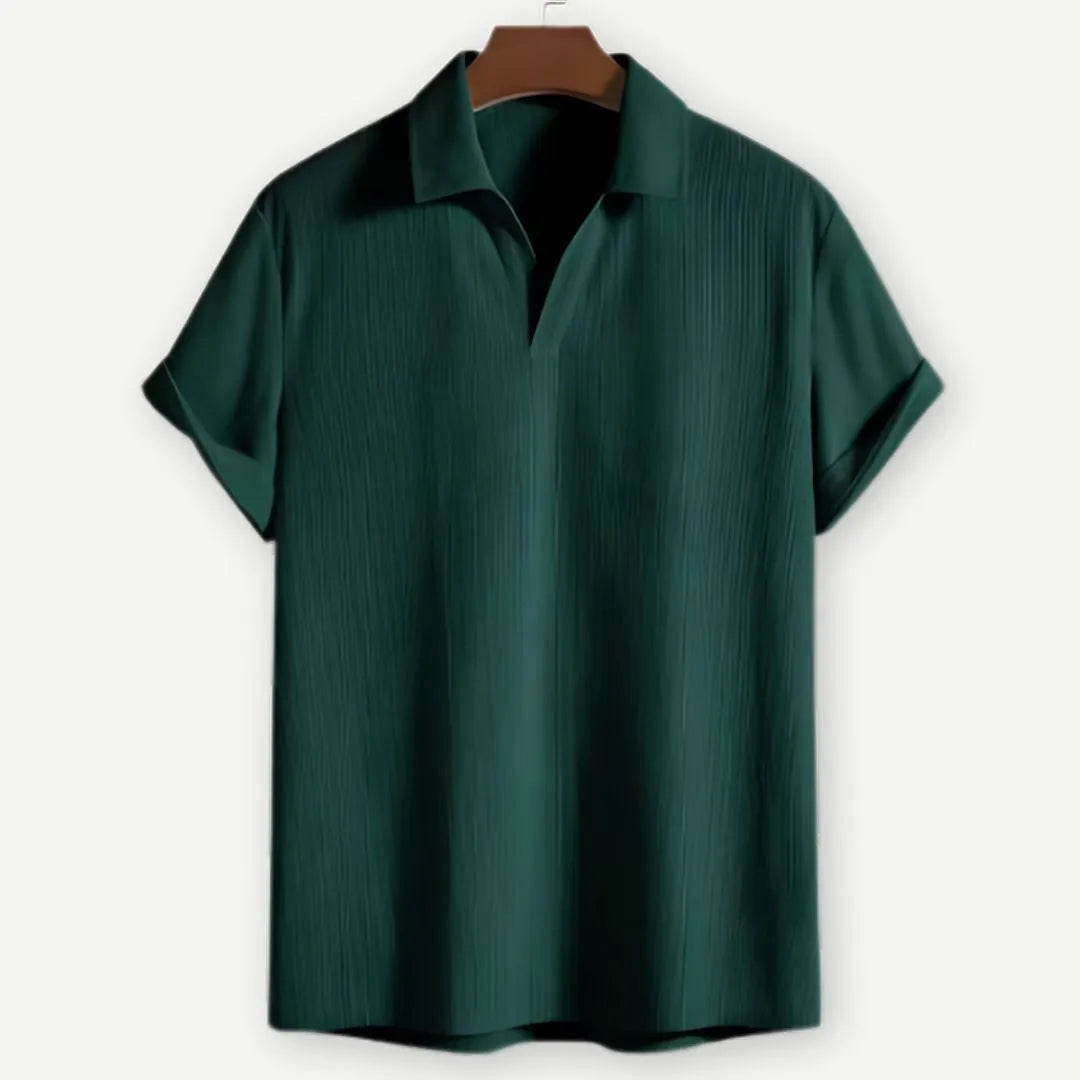 Heren Ribbel Polo met Johnny Kraag