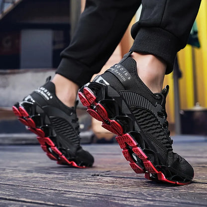 Heren Ademende Casual Sneakers met Gecushionde Zool