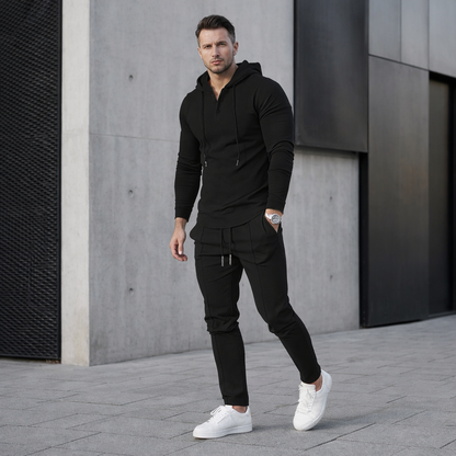 Wafelstructuur Herenset – Hoodie & Joggingbroek