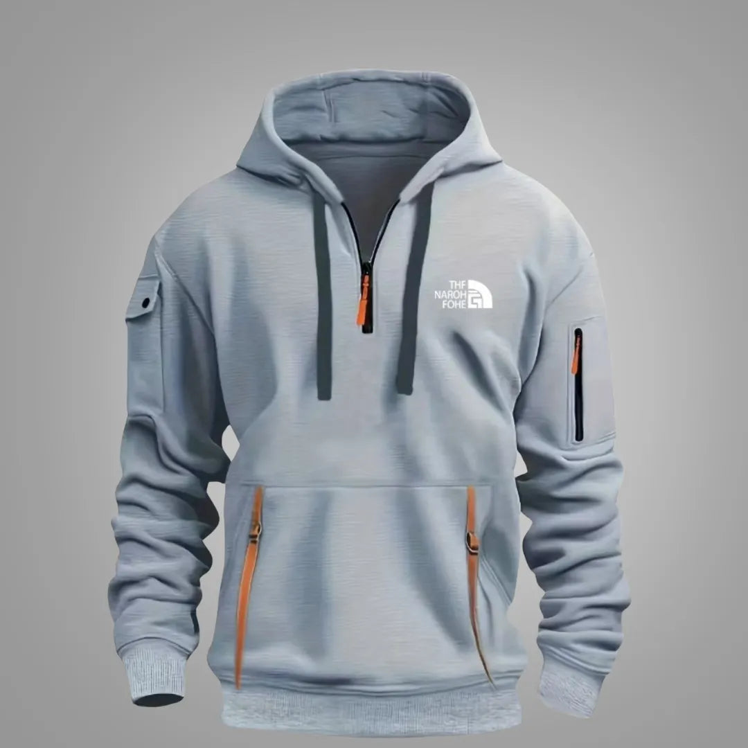 Heren Hoodie met Rits – Casual Sweatshirt met Capuchon