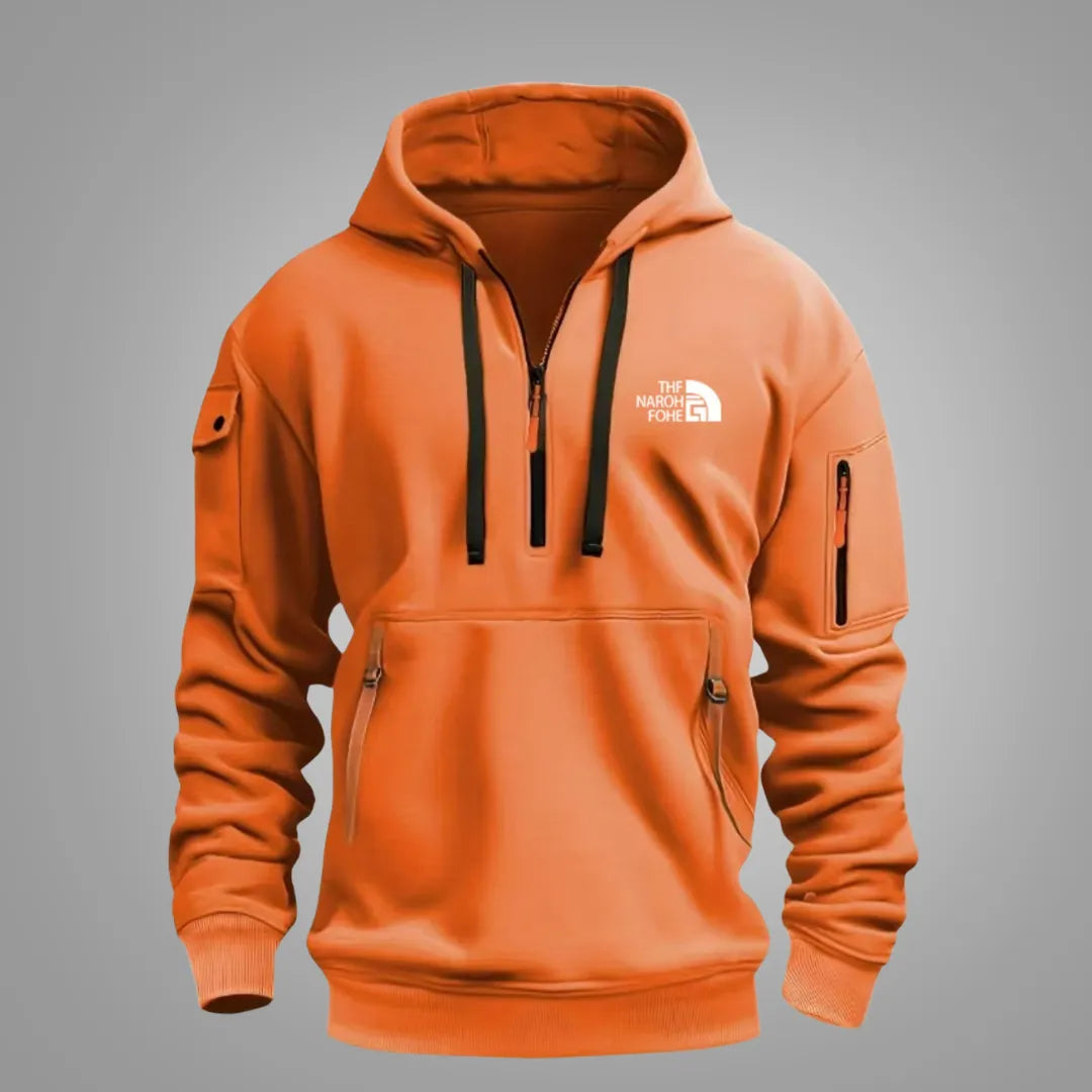 Heren Hoodie met Rits – Casual Sweatshirt met Capuchon