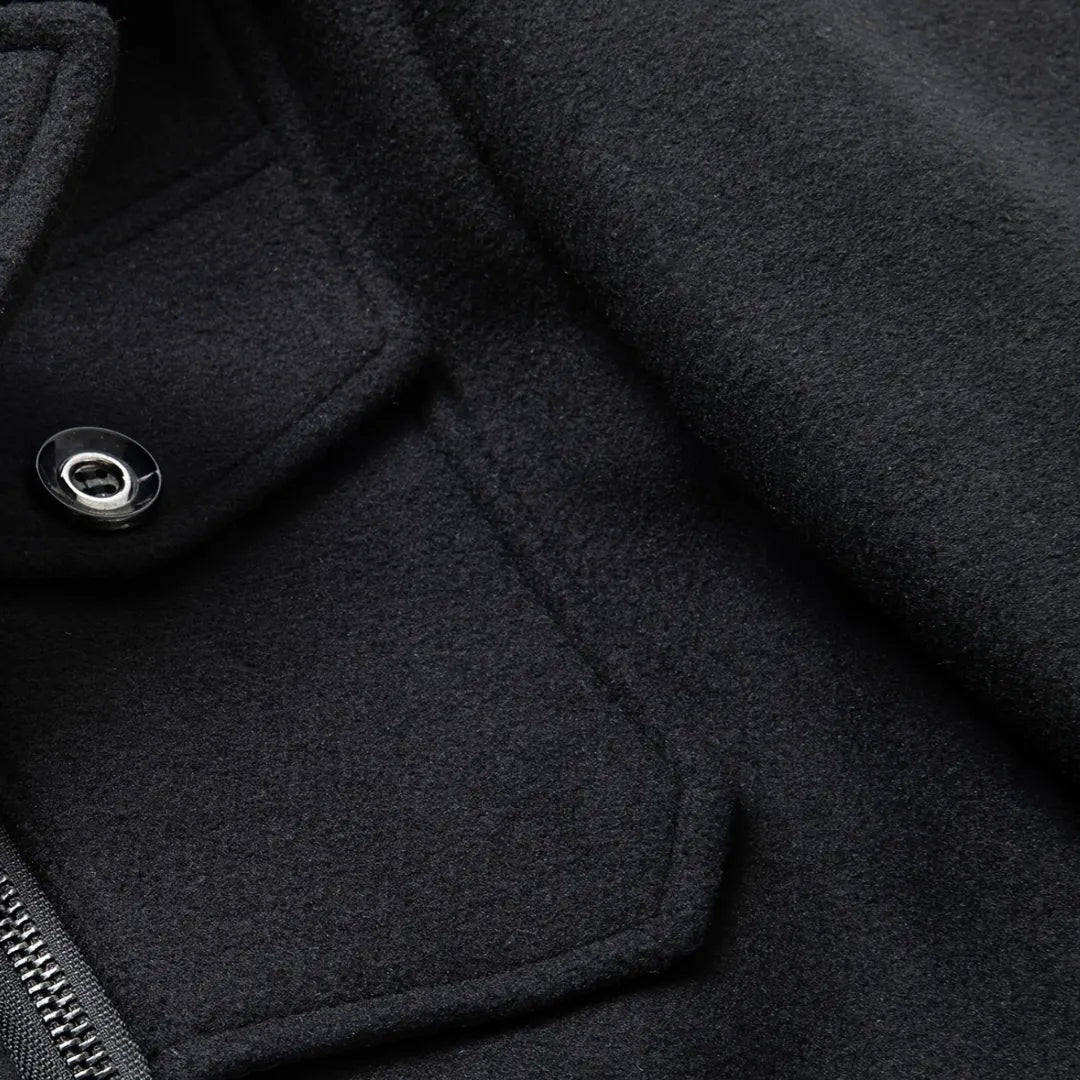 Heren Tweed Winterjas met Dubbele Kraag