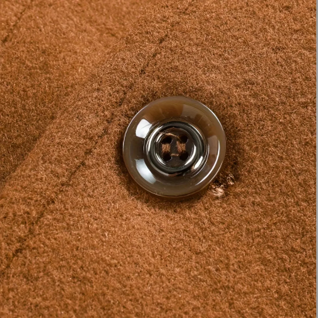 Heren Tweed Winterjas met Dubbele Kraag
