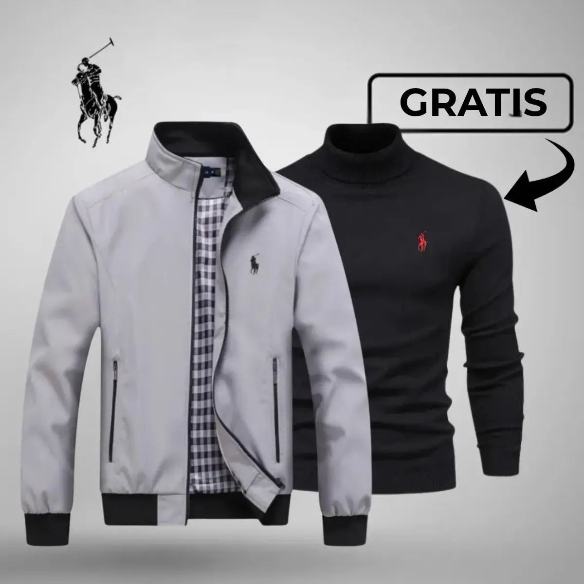 Premium Bomberjacke + GRATIS Pullover